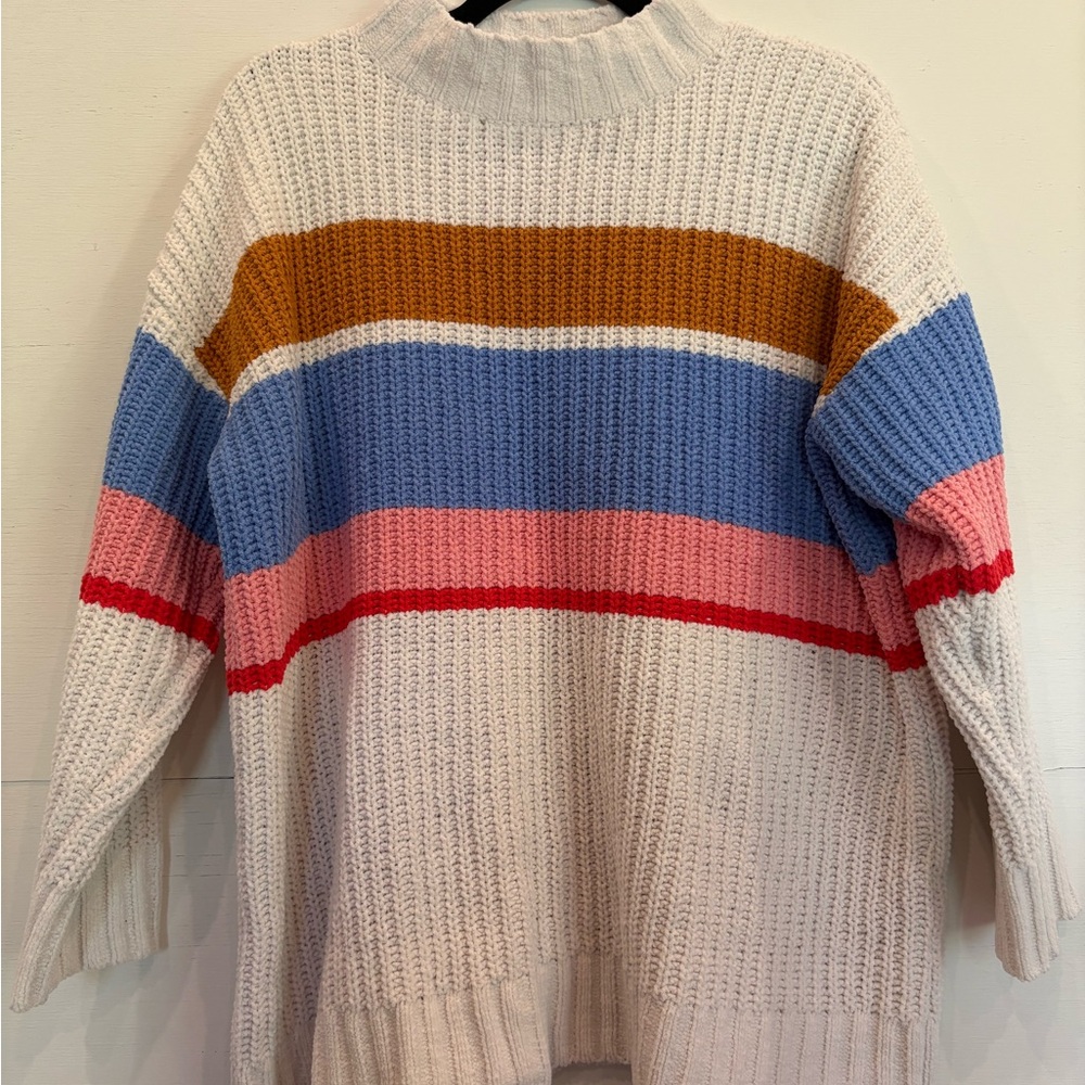 Arizona Jean Company Multicolor Striped Turtleneck Sweater